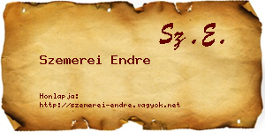 Szemerei Endre névjegykártya